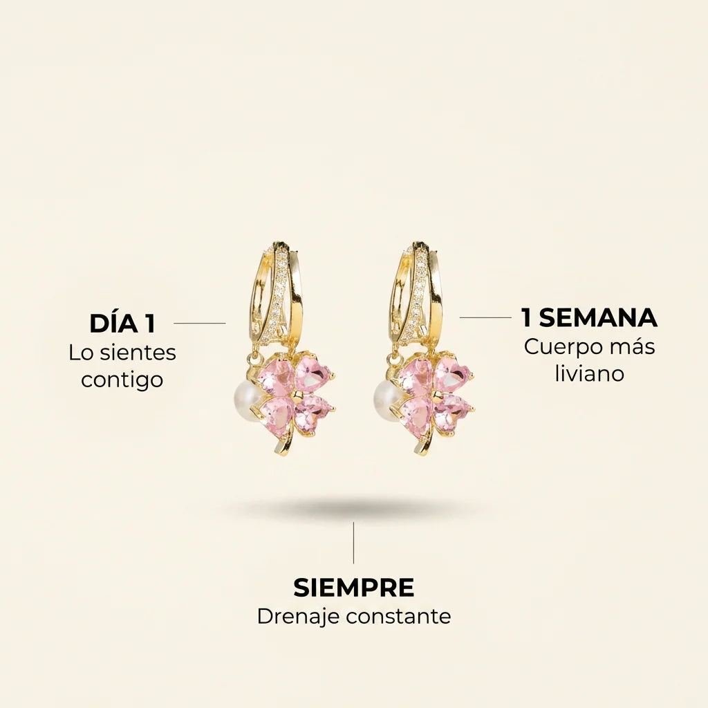 Par Aretes Copper Stone | Germanio + Granate – Circulación y Bienestar Natural