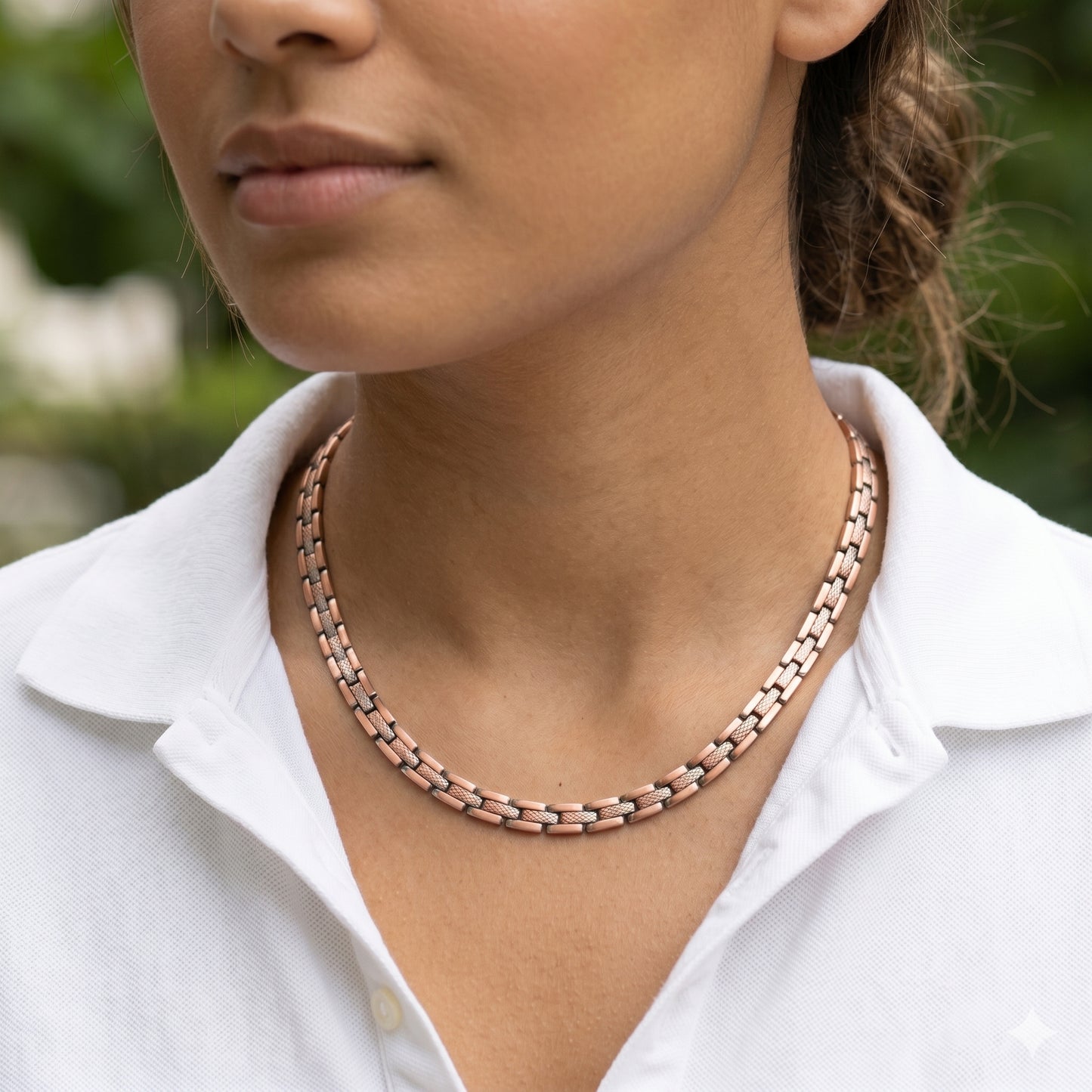 Collar de cobre puro 99.99% con imanes de neodimio ultra potentes de 3500 Gauss