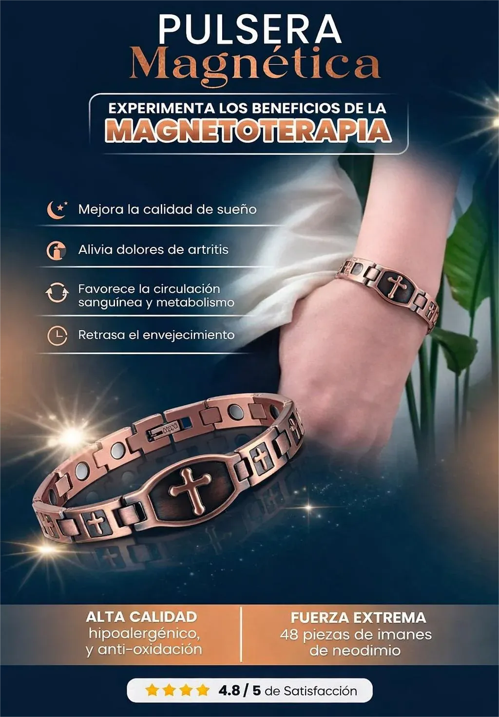 Pulsera Curativa Magnética de Cobre