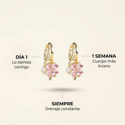 Par Aretes Copper Stone | Germanio + Granate – Circulación y Bienestar Natural