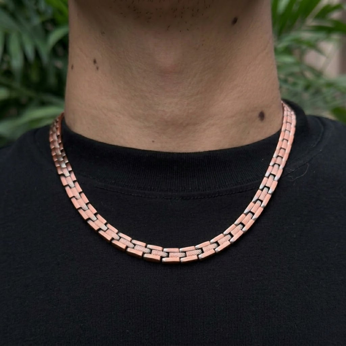 Collar de cobre puro 99.99% con imanes de neodimio ultra potentes de 3500 Gauss