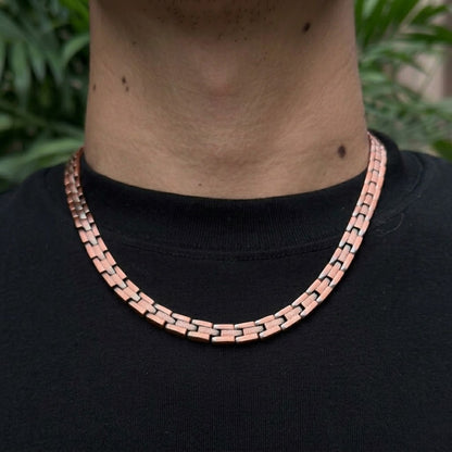 Collar de cobre puro 99.99% con imanes de neodimio ultra potentes de 3500 Gauss
