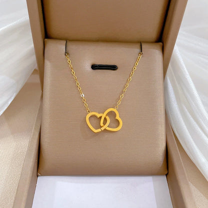 Oso Joyero con Rosa Eterna + Collar Doble Corazón — Set de Regalo para Mujer, Aniversario y Cumpleaños